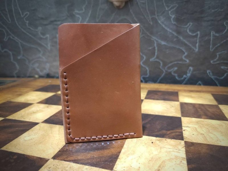 Horween Shell Cordovan Leather Front Pocket Wallet - Natural Brown - Image 2