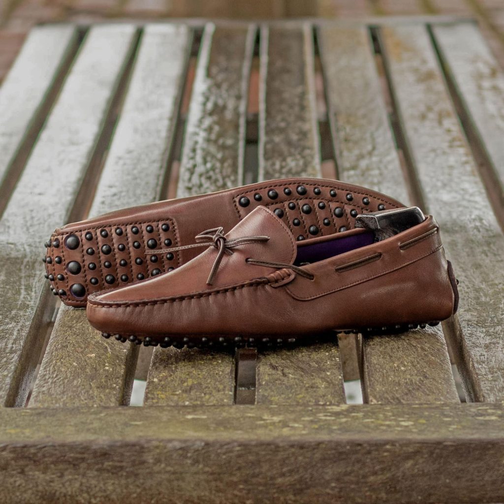 Brown Leather Men's Driving Shoes