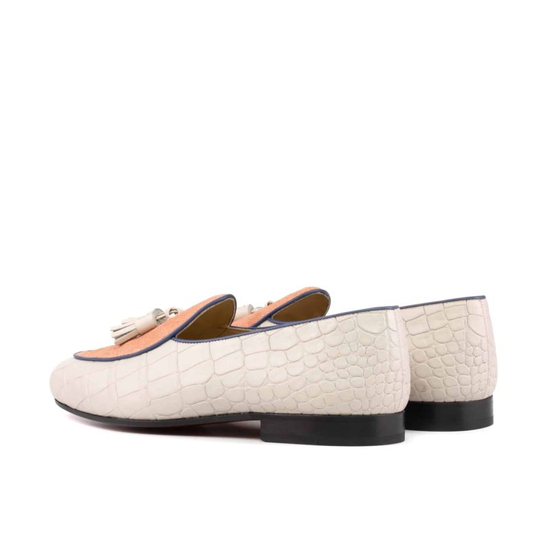 Taupe Croco Men's Belgian Slippers