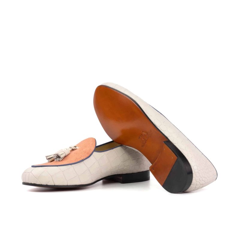 Taupe Croco Men's Belgian Slippers