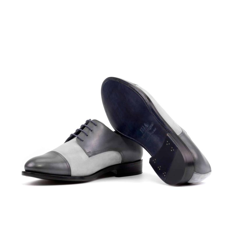 Grey Two Tone Men's Derby Shoes