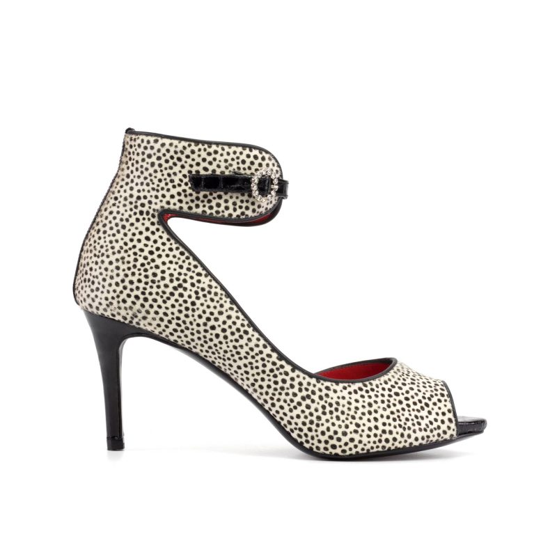 Cheetah Print Peep Toe High Heels