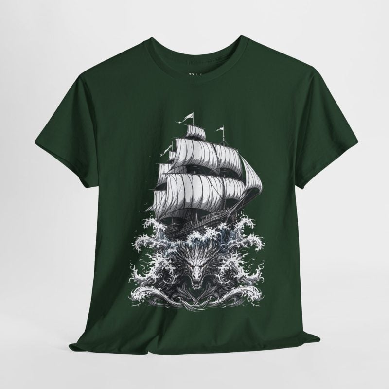 Draconic Tempest at Sea - Graphic Tee - Image 2