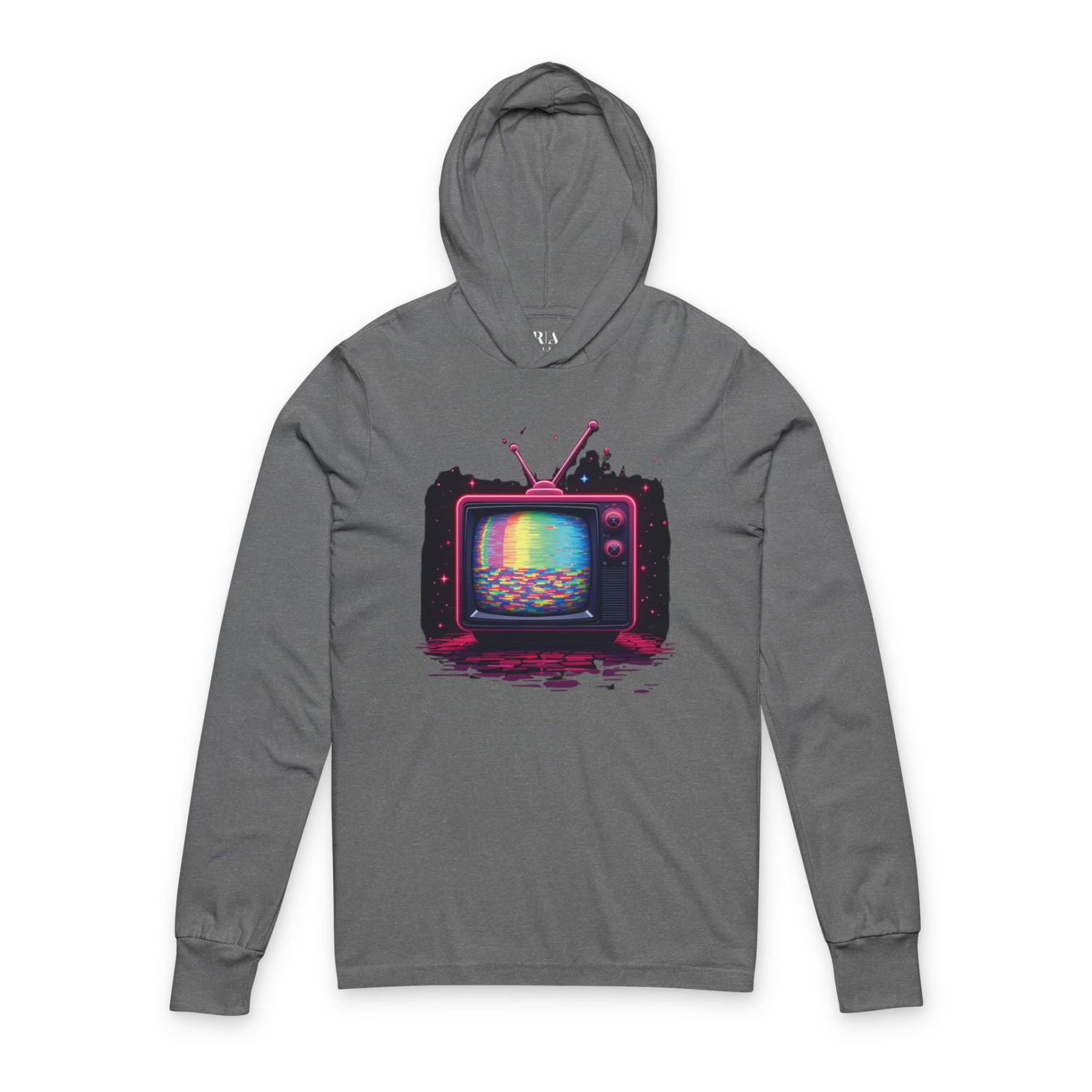 Analog Dreams in a Digital World - Hooded Long Sleeve Tee Shirt - Image 3
