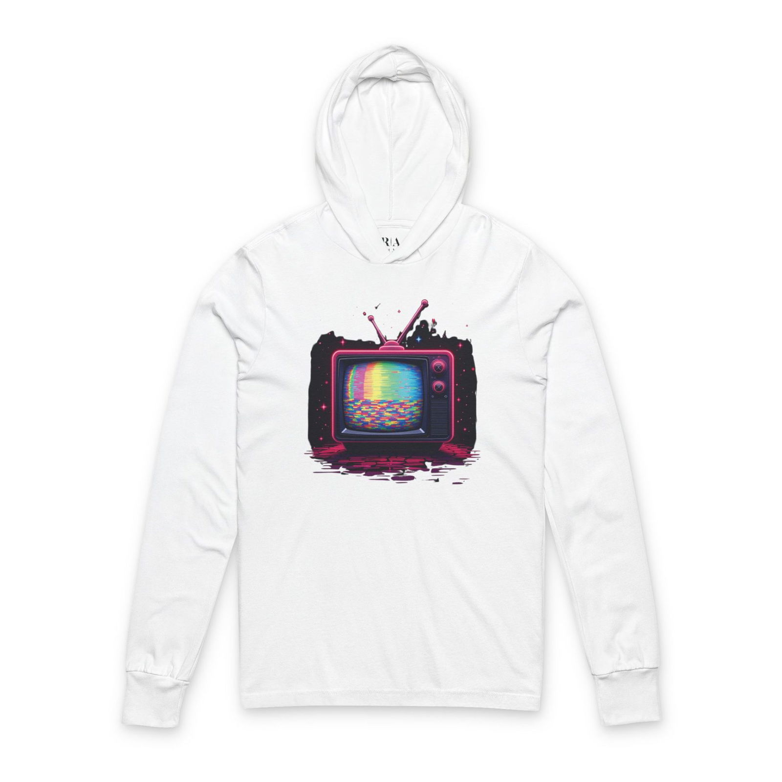 Analog Dreams in a Digital World - Hooded Long Sleeve Tee Shirt - Image 2
